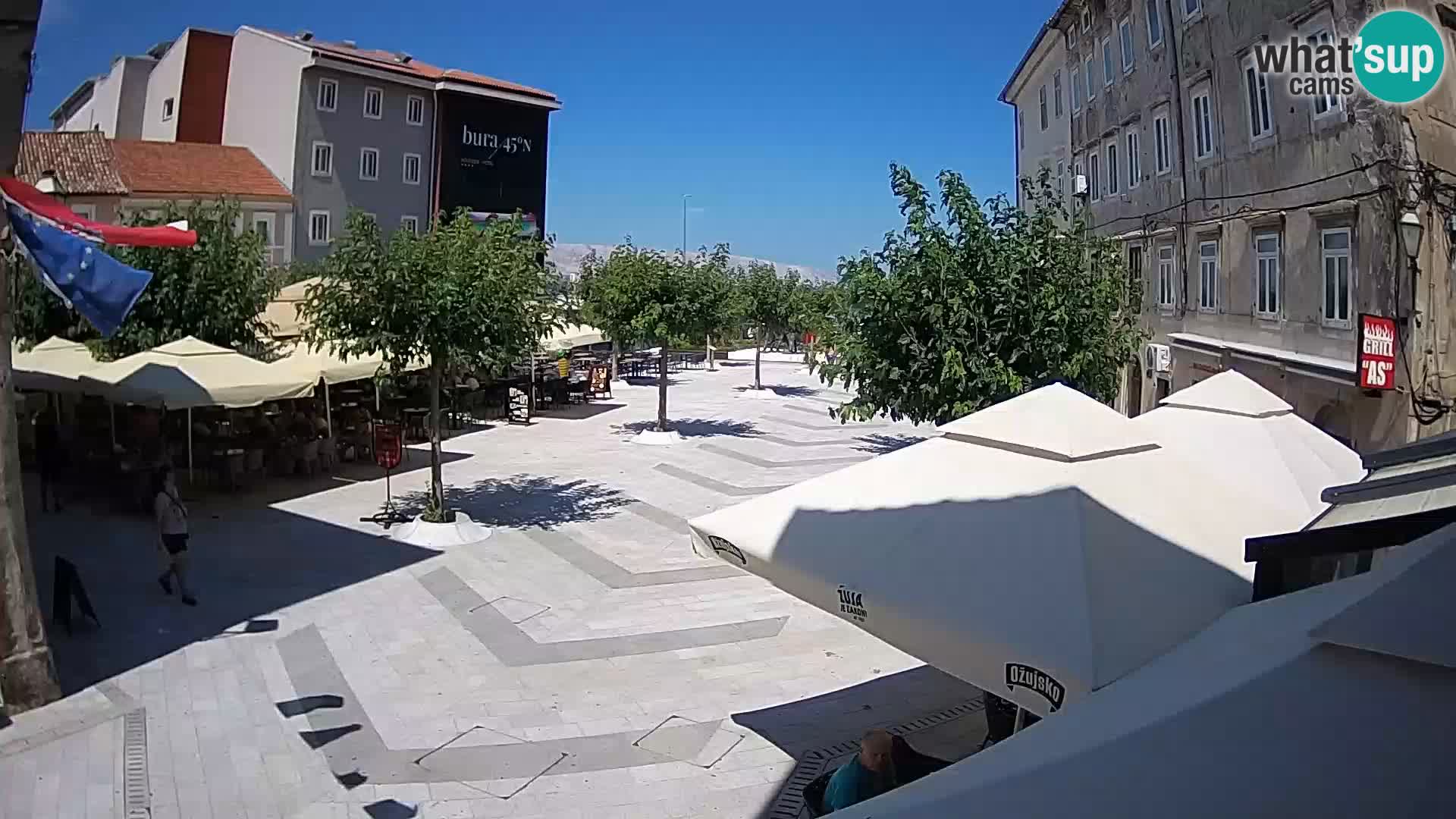Center of Senj city – Pavlin square – Live Cam Dalmatia
