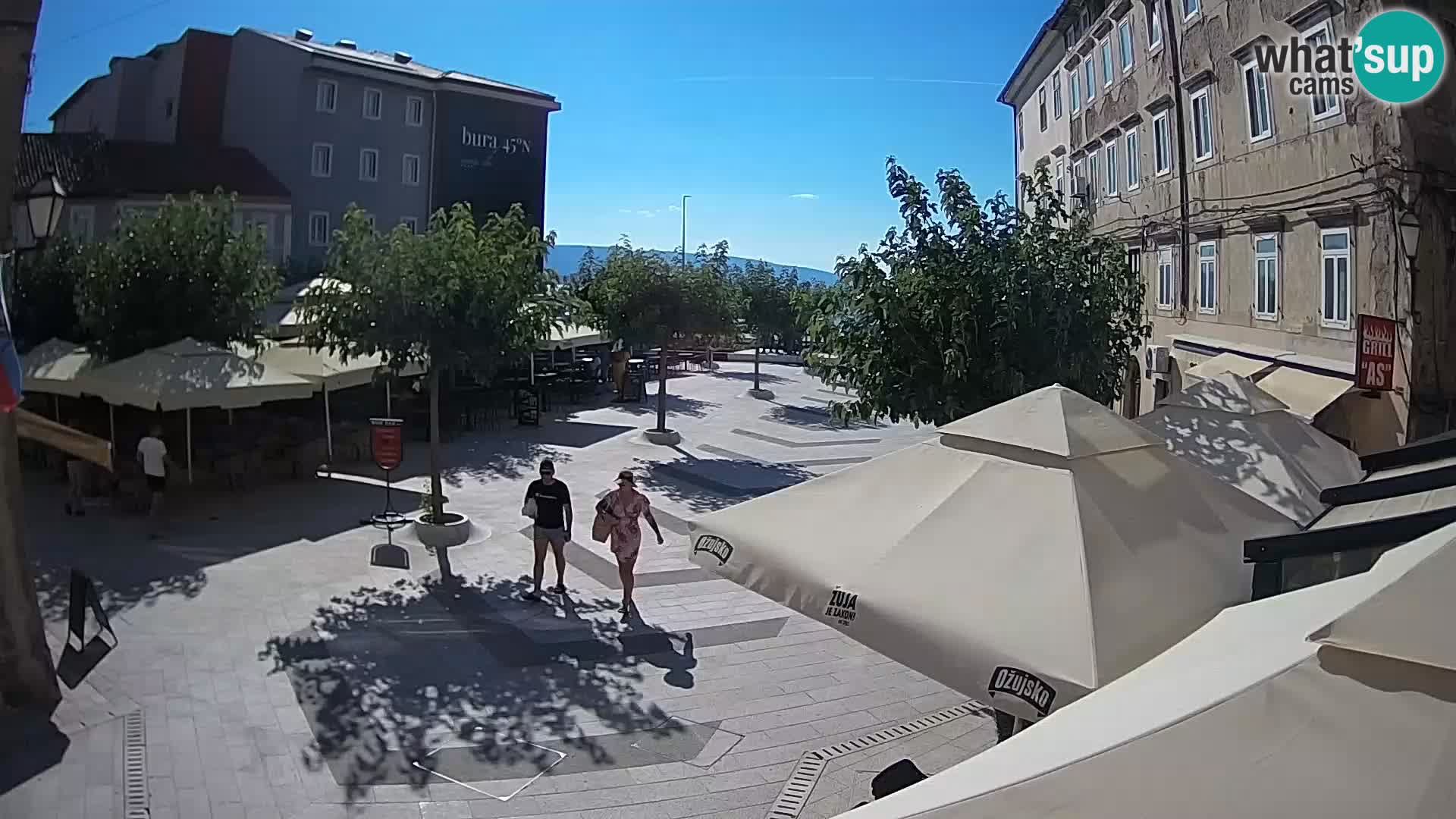 Centro de la ciudad de Senj – plaza Pavlin – Live Cam Dalmacia