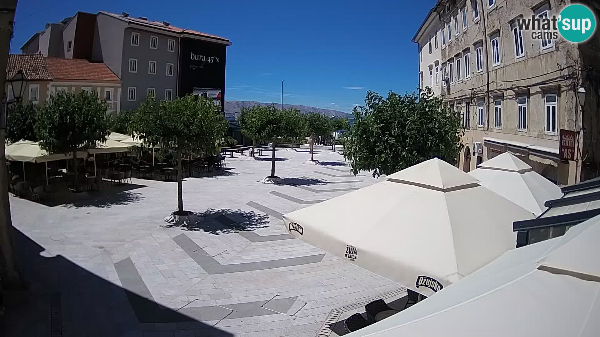 Center of Senj city – Pavlin square – Live Cam Dalmatia