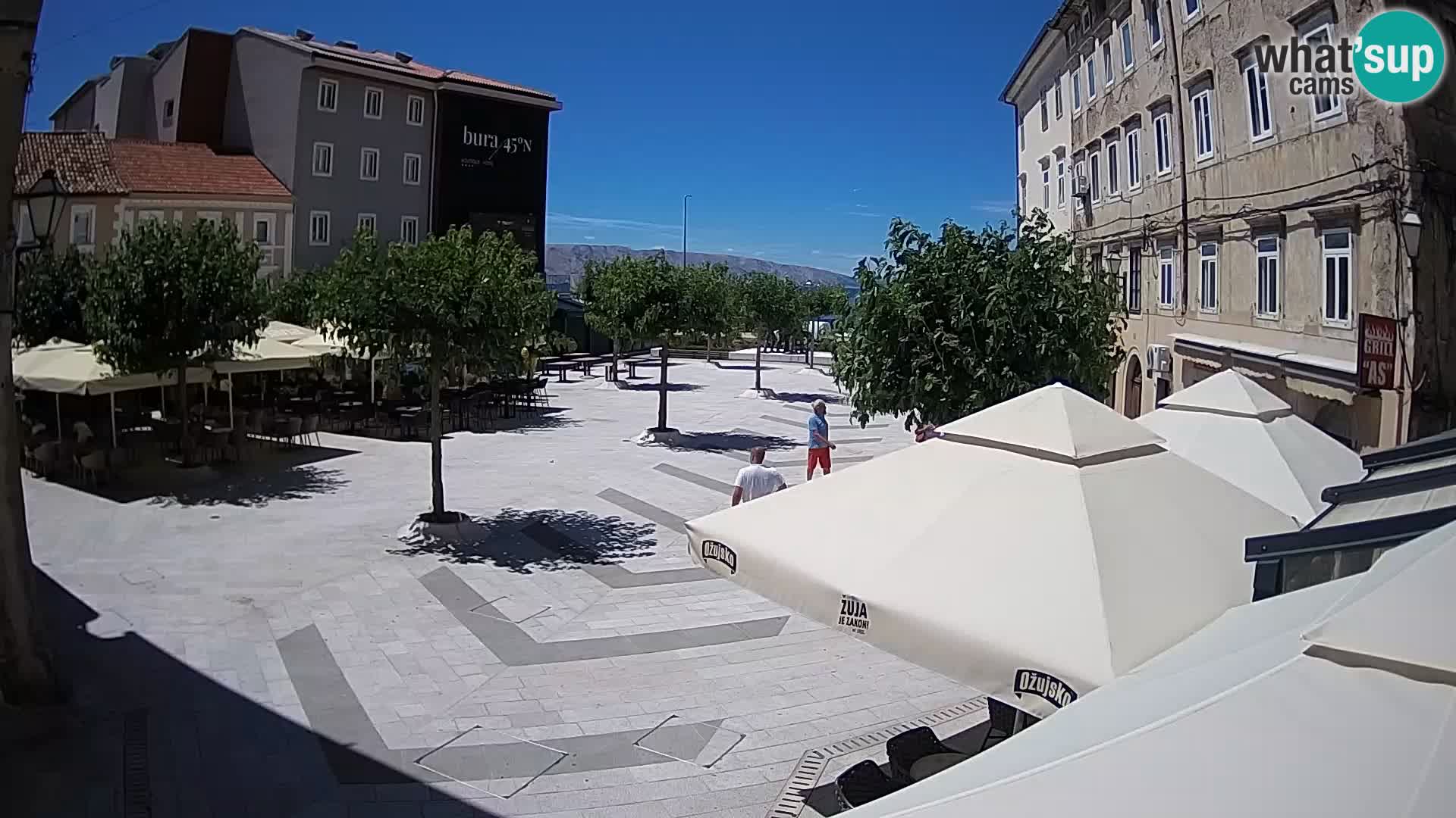 Center of Senj city – Pavlin square – Live Cam Dalmatia