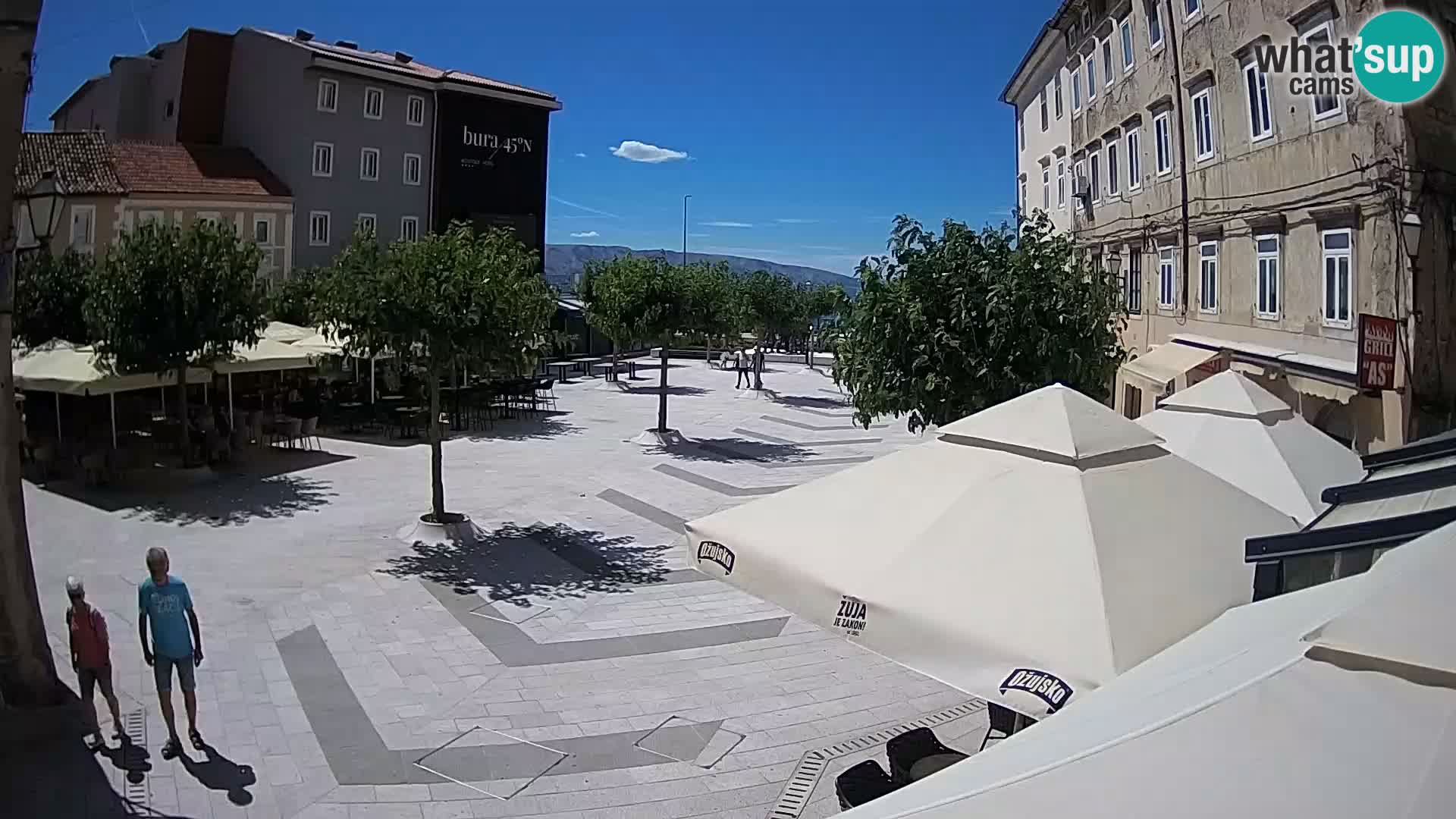 Center of Senj city – Pavlin square – Live Cam Dalmatia