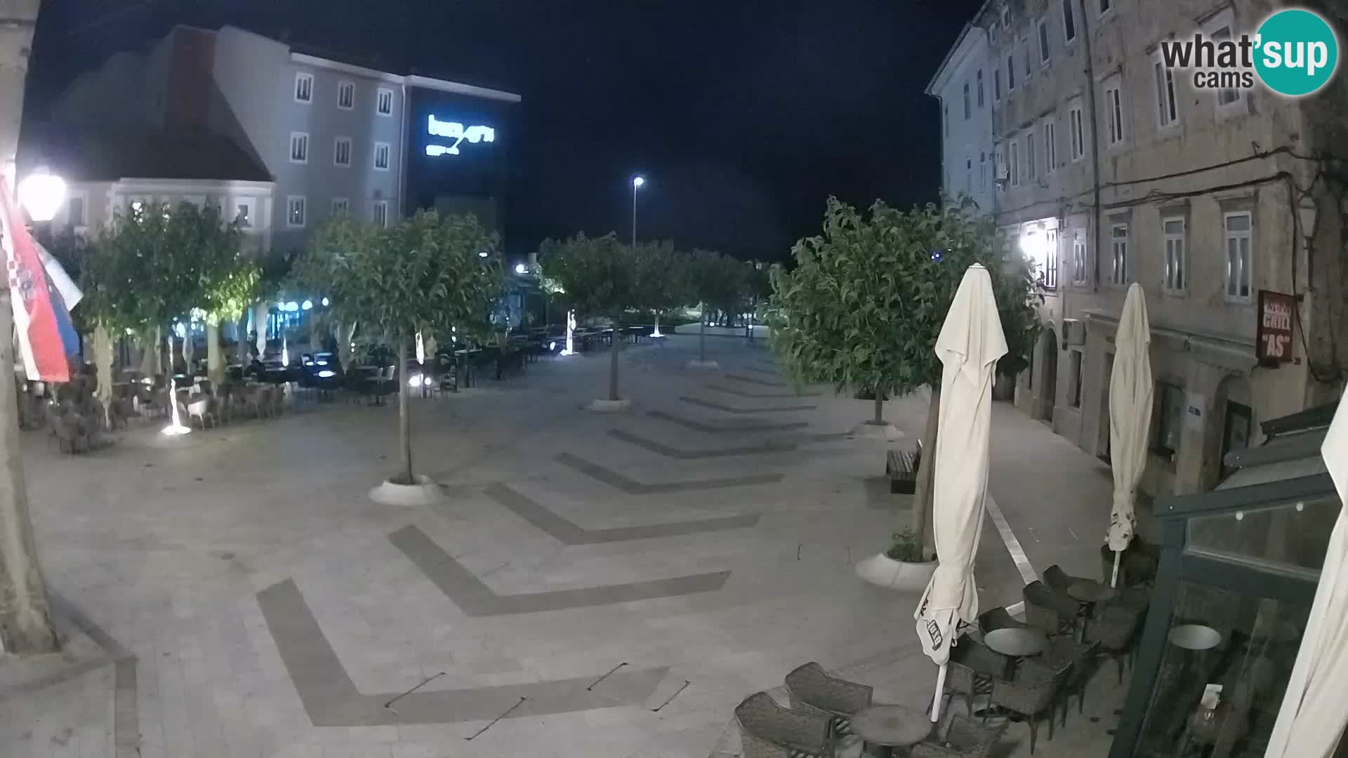 Center mesta Senj – Pavlinski trg – spletne kamere Dalmacija