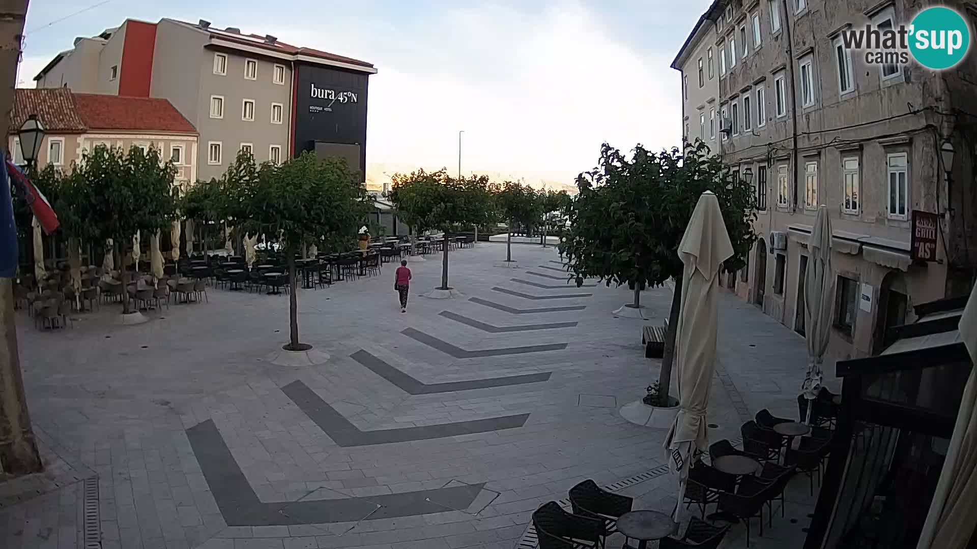 Centro de la ciudad de Senj – plaza Pavlin – Live Cam Dalmacia