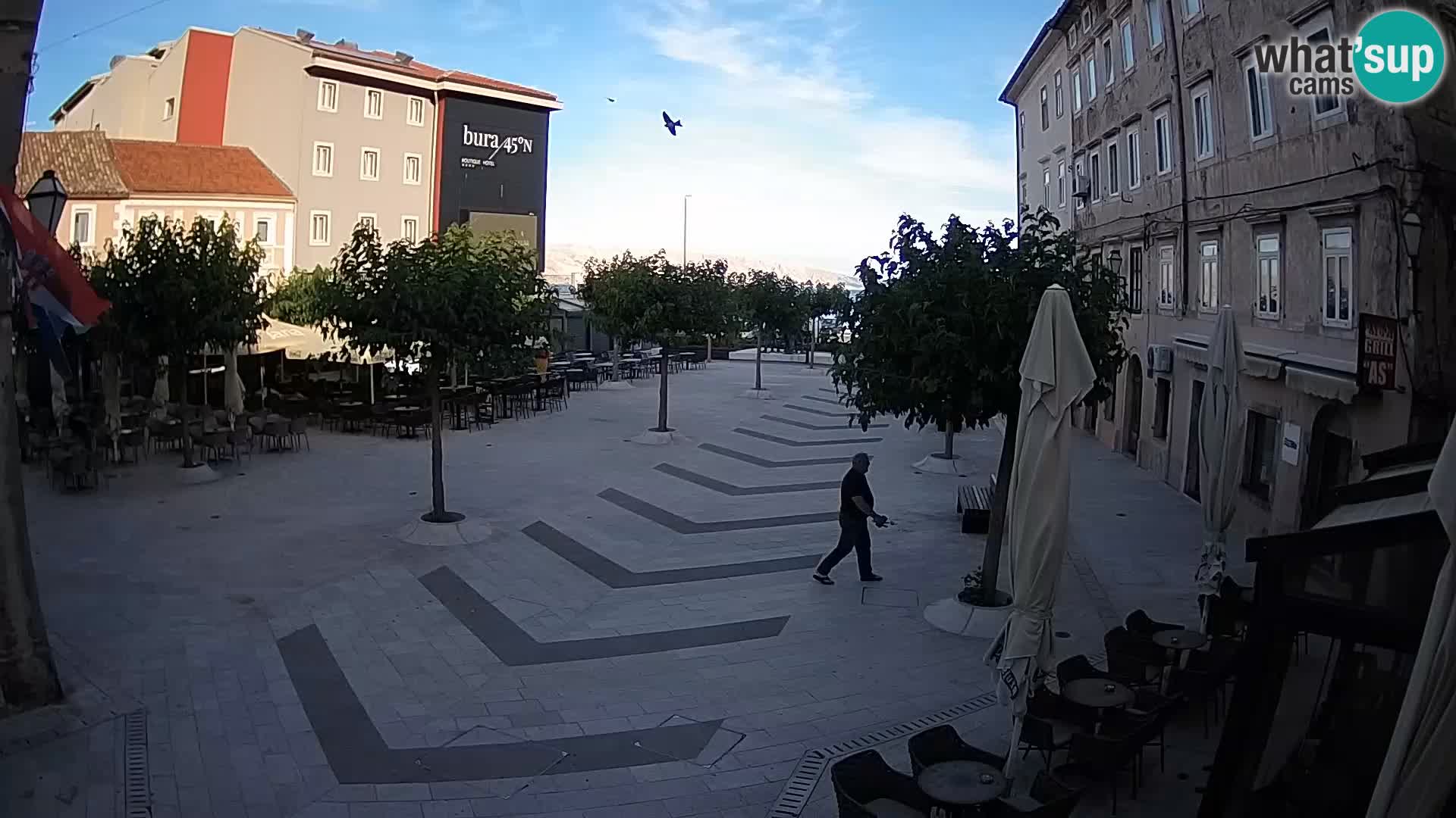 Centro della città di Senj – Piazza Pavlin – Live Cam Dalmazia