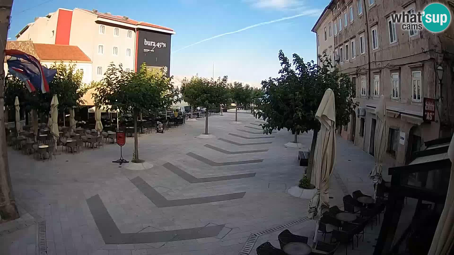 Center of Senj city – Pavlin square – Live Cam Dalmatia