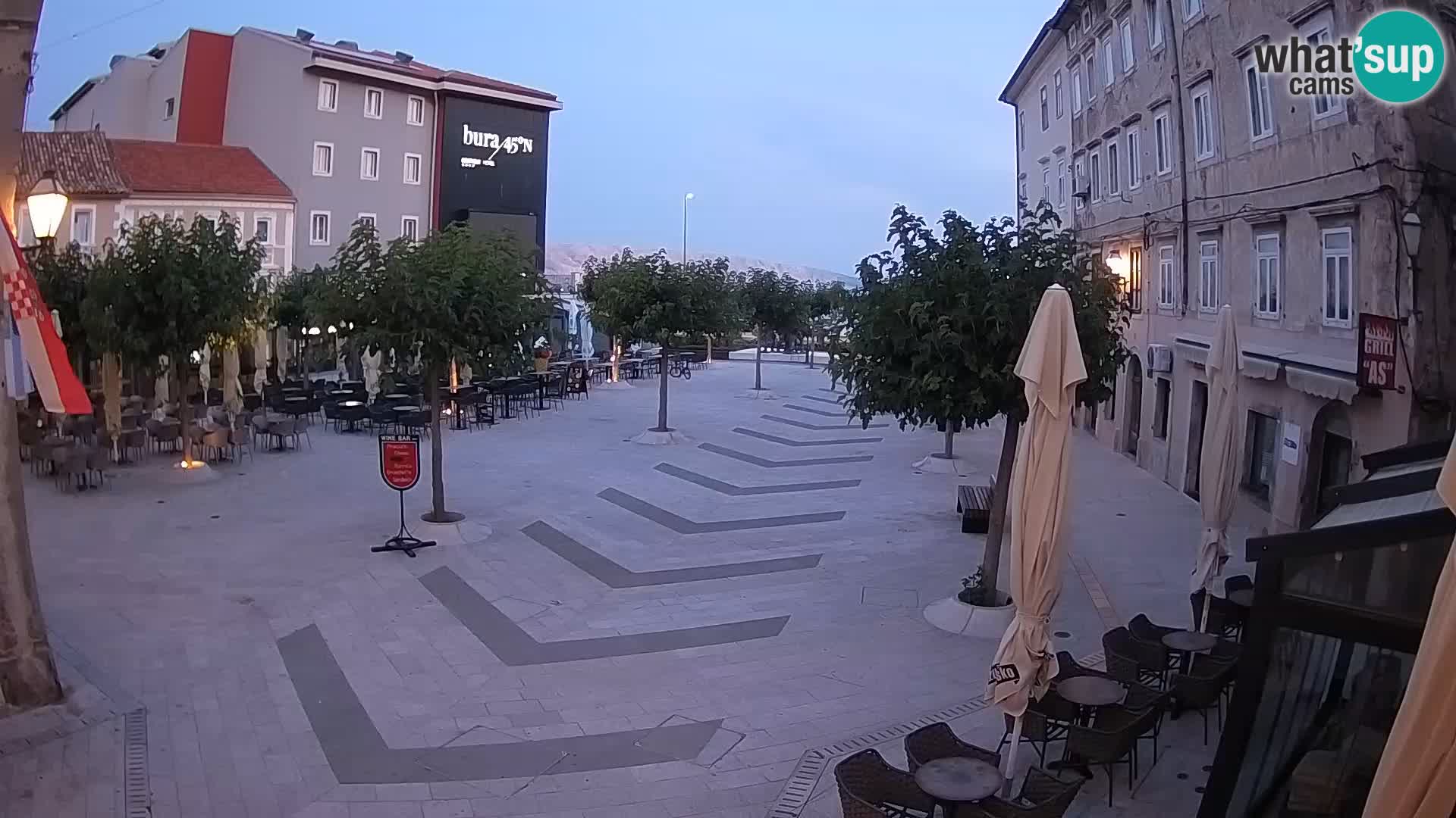 Zentrum der Stadt Senj – Pavlin platz – Live Cam Dalmatia