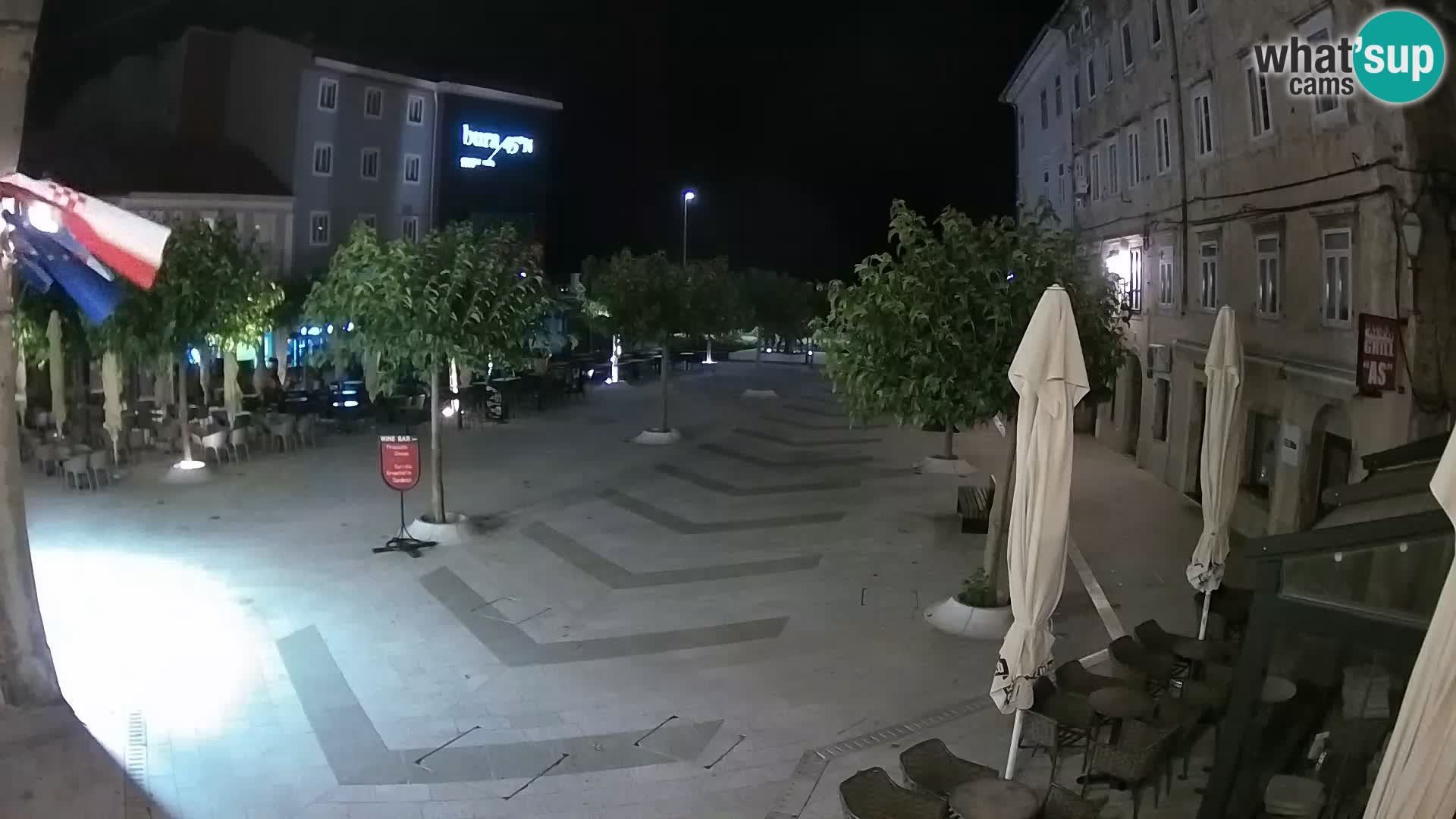 Zentrum der Stadt Senj – Pavlin platz – Live Cam Dalmatia
