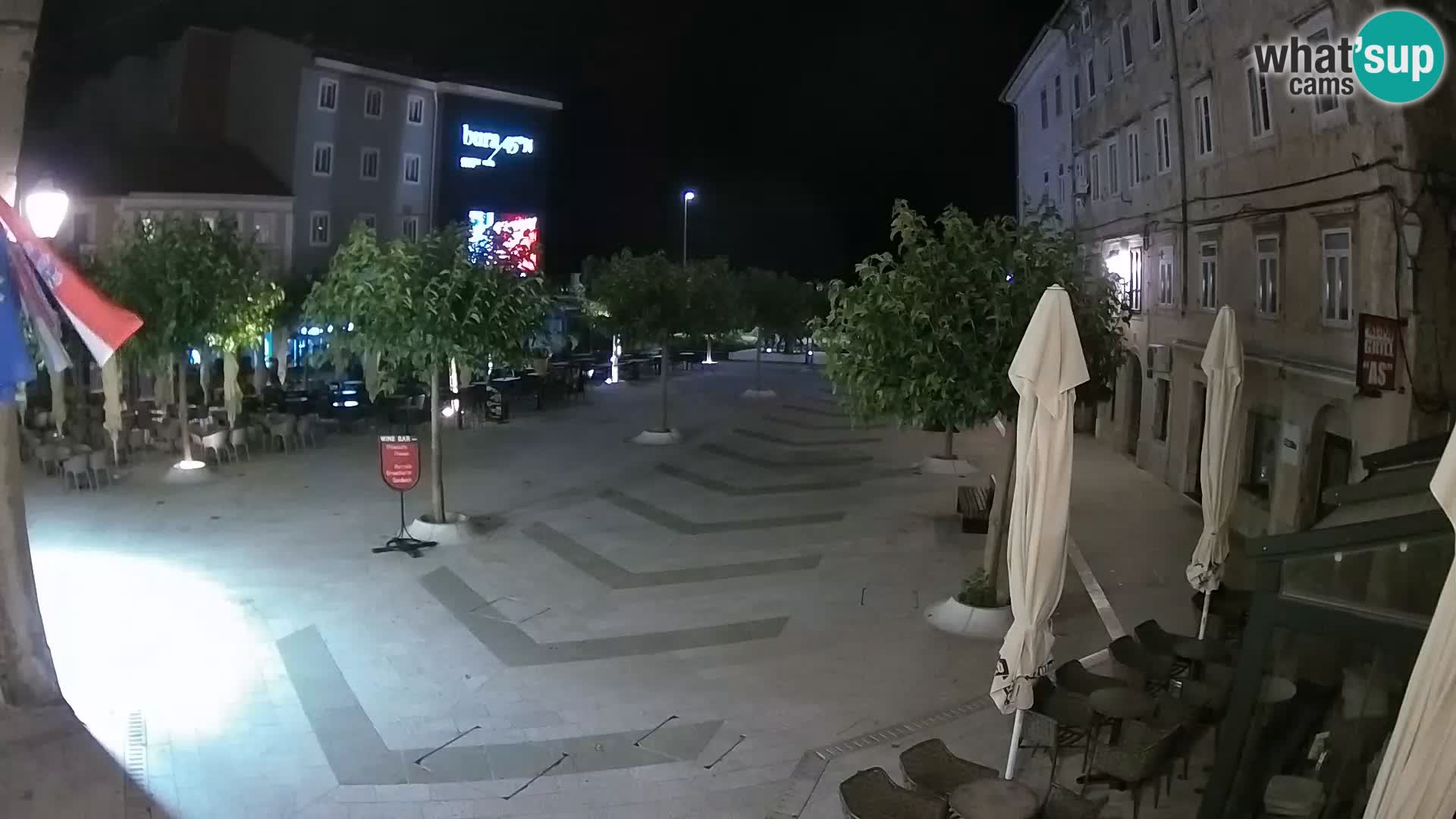 Centro de la ciudad de Senj – plaza Pavlin – Live Cam Dalmacia
