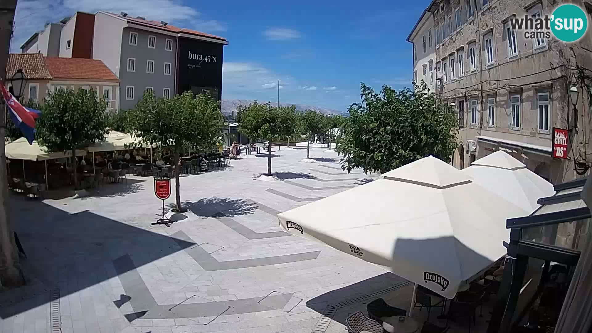 Center of Senj city – Pavlin square – Live Cam Dalmatia