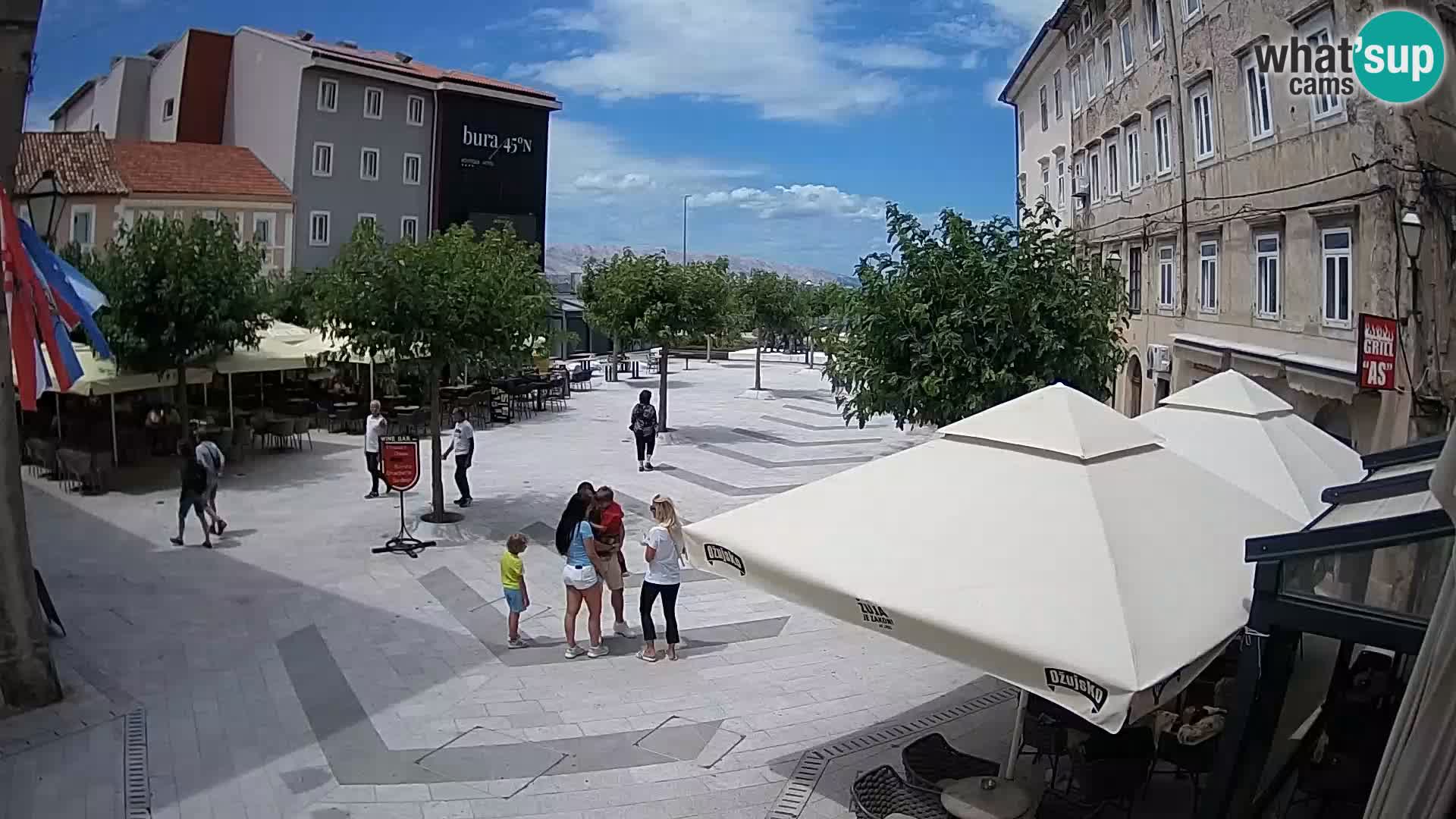 Centro de la ciudad de Senj – plaza Pavlin – Live Cam Dalmacia