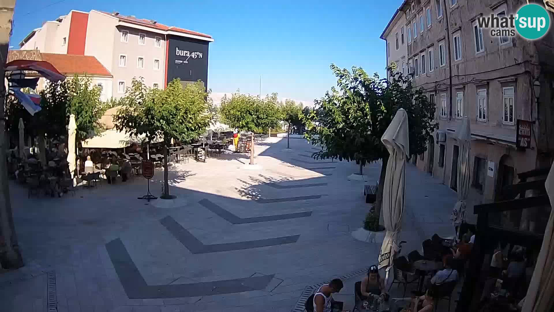 Center of Senj city – Pavlin square – Live Cam Dalmatia