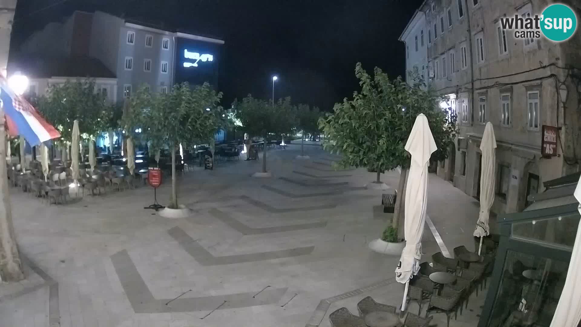 Centre de la ville de Senj – Place Pavlin – Live Cam Dalmatie