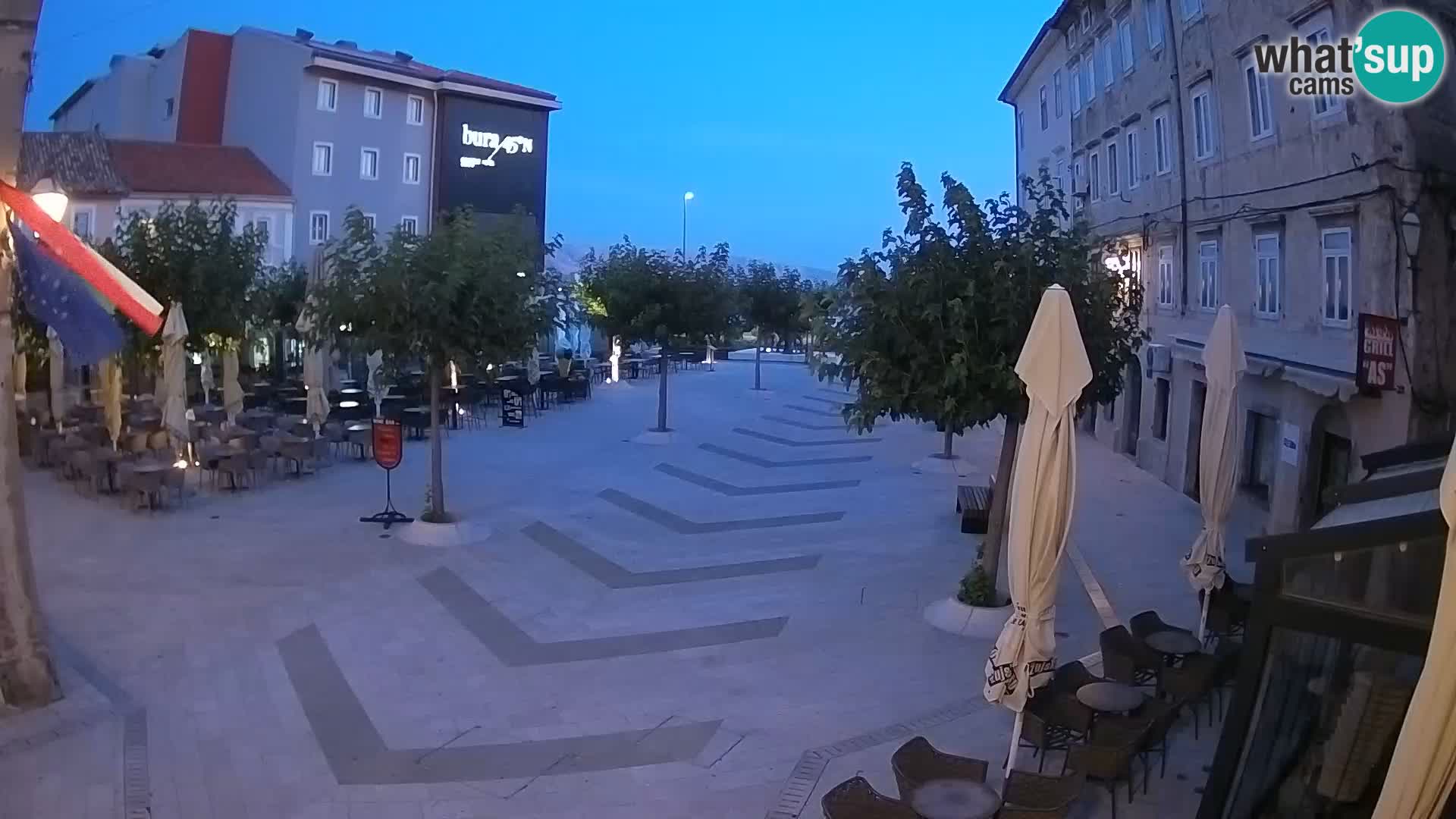 Center of Senj city – Pavlin square – Live Cam Dalmatia
