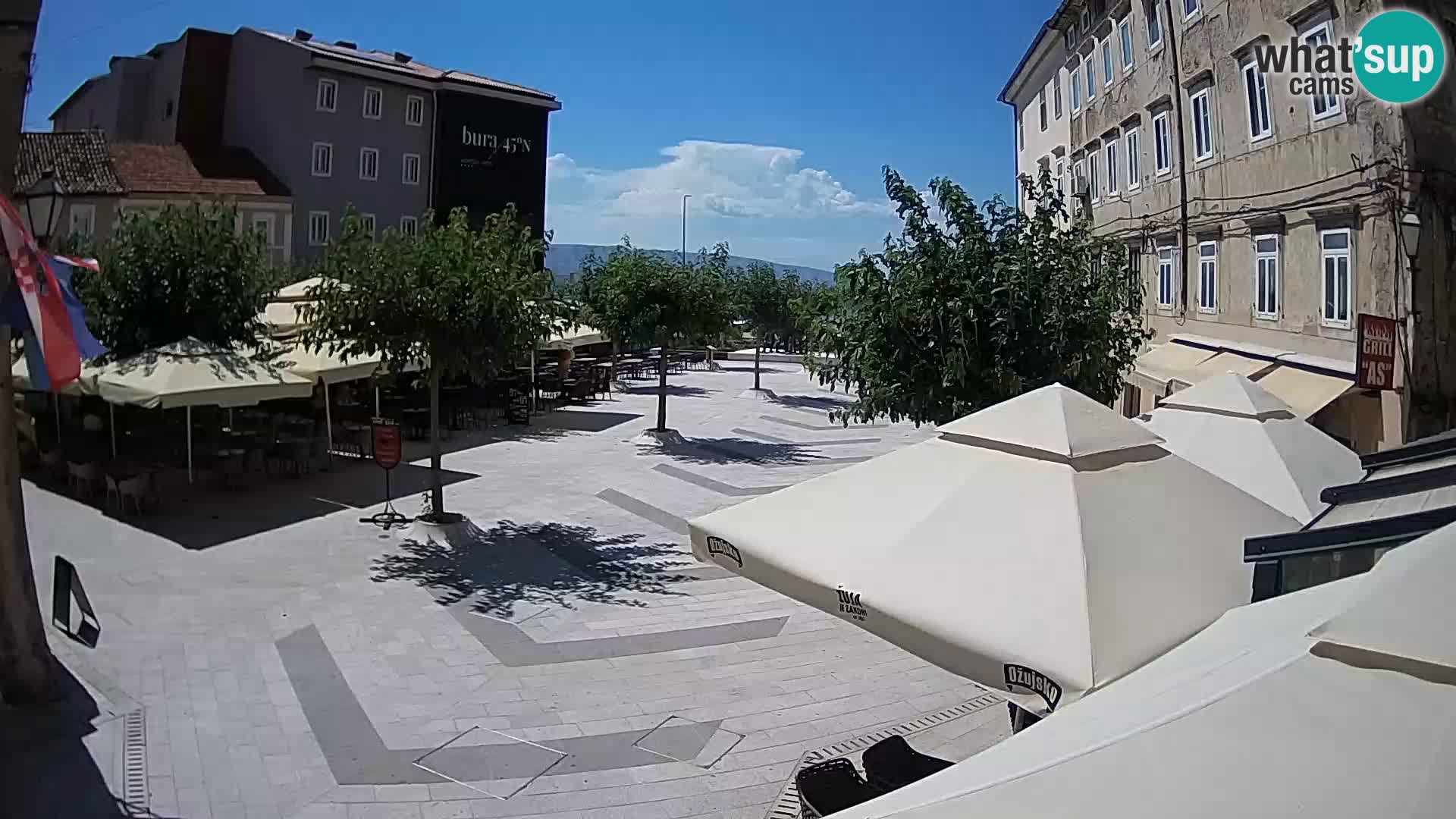 Centre de la ville de Senj – Place Pavlin – Live Cam Dalmatie