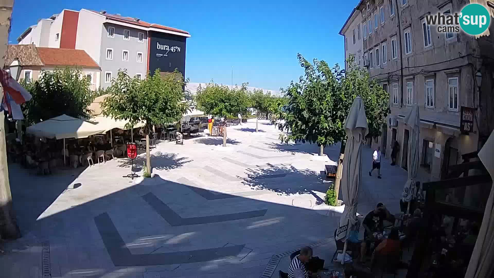 Center of Senj city – Pavlin square – Live Cam Dalmatia