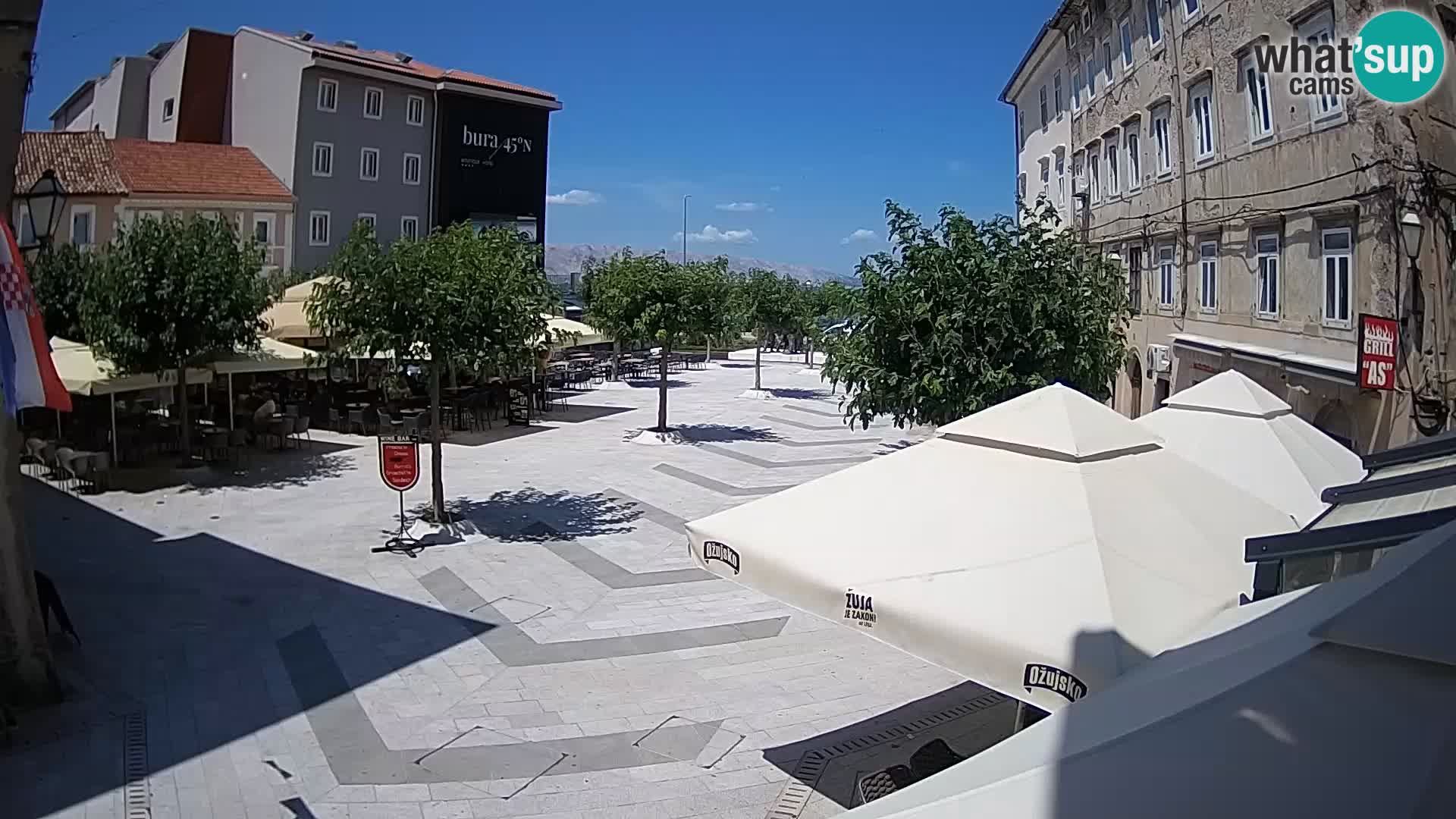Center of Senj city – Pavlin square – Live Cam Dalmatia