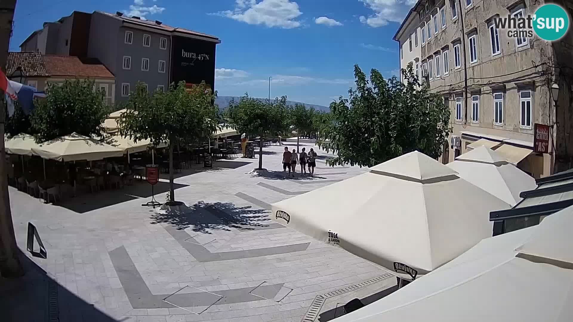 Center of Senj city – Pavlin square – Live Cam Dalmatia