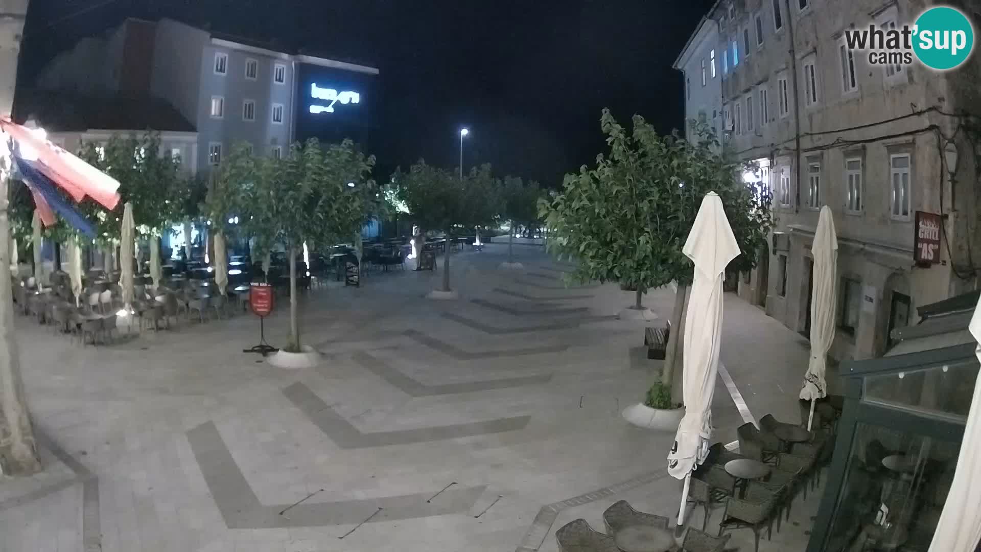 Centro de la ciudad de Senj – plaza Pavlin – Live Cam Dalmacia