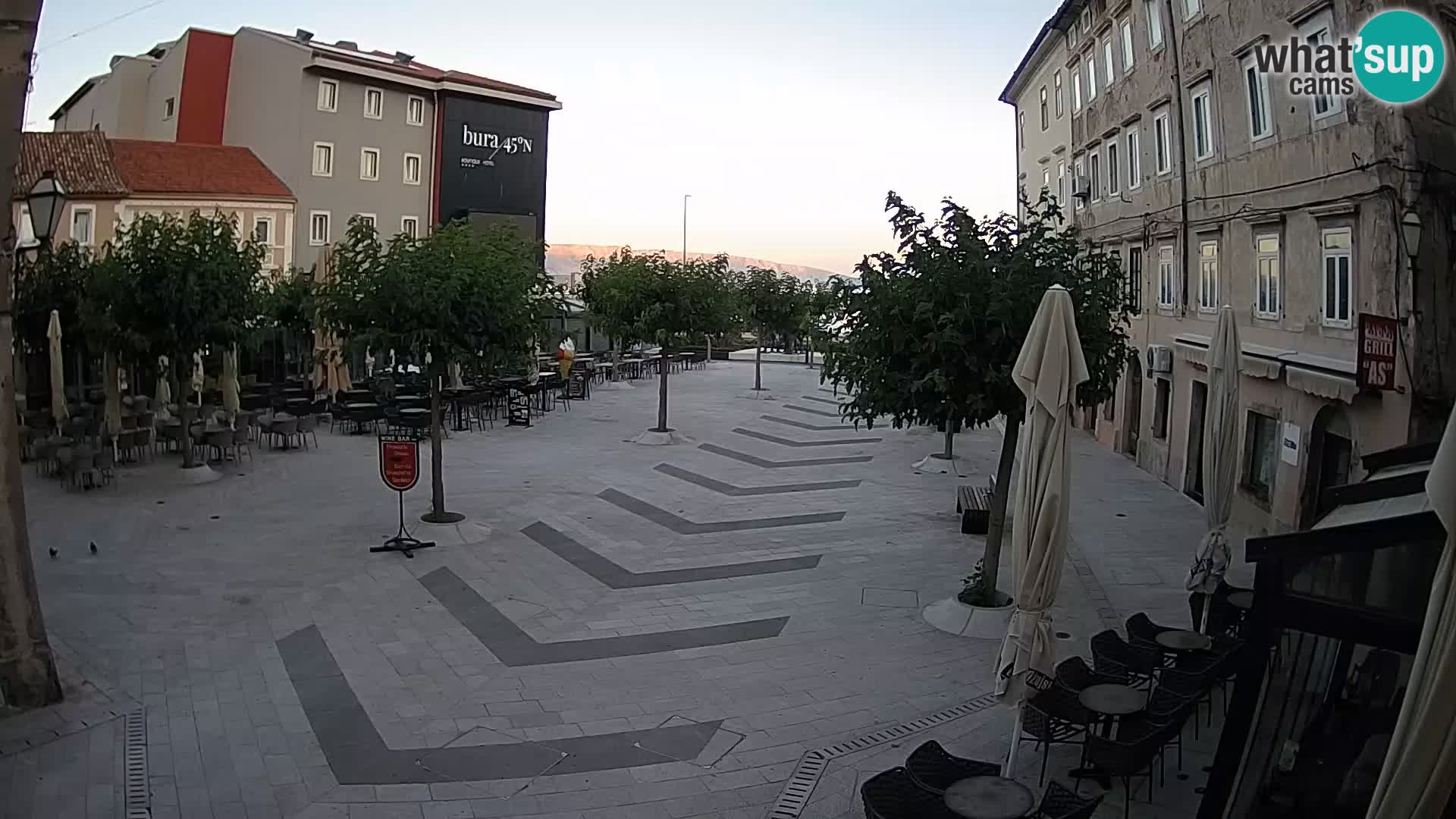 Centro della città di Senj – Piazza Pavlin – Live Cam Dalmazia