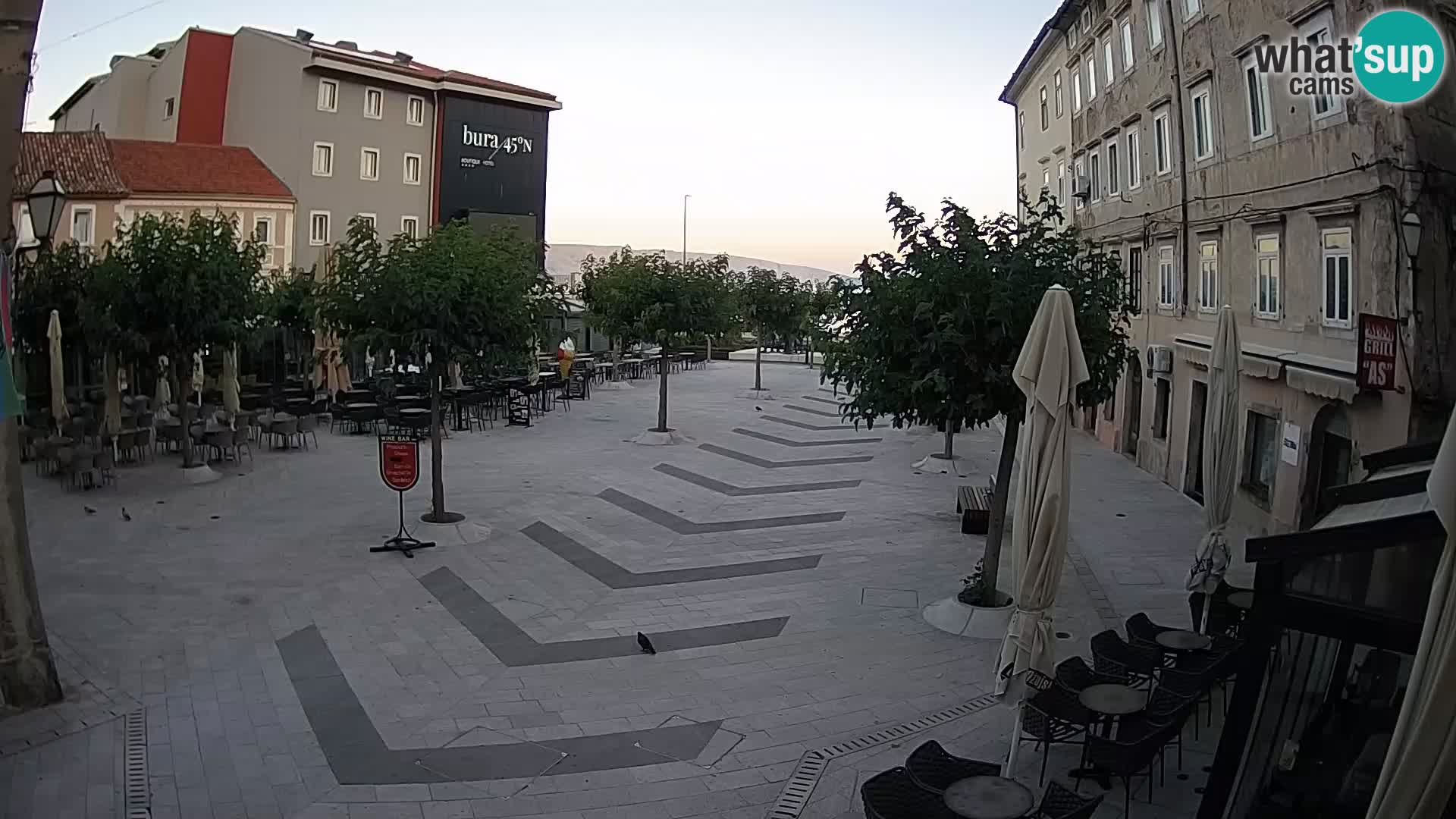 Centro della città di Senj – Piazza Pavlin – Live Cam Dalmazia