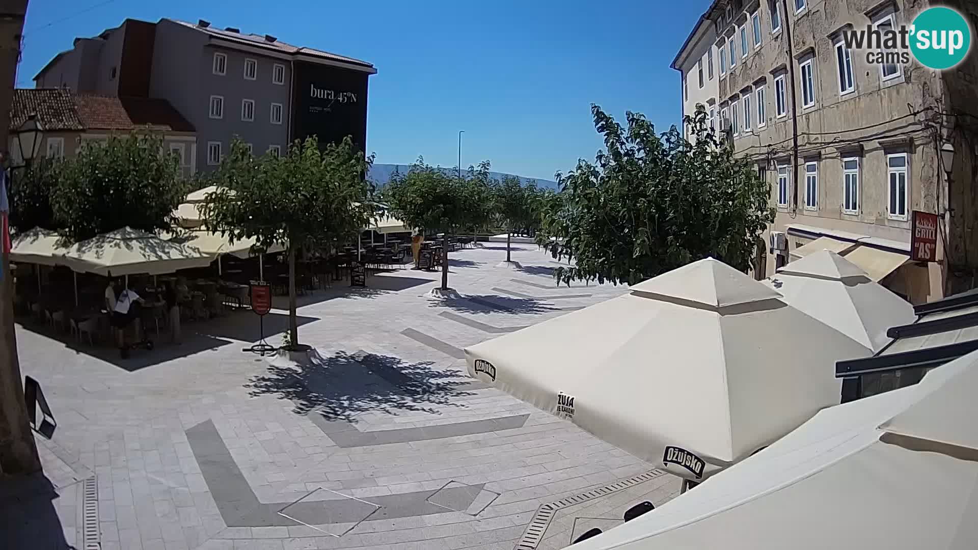 Center of Senj city – Pavlin square – Live Cam Dalmatia