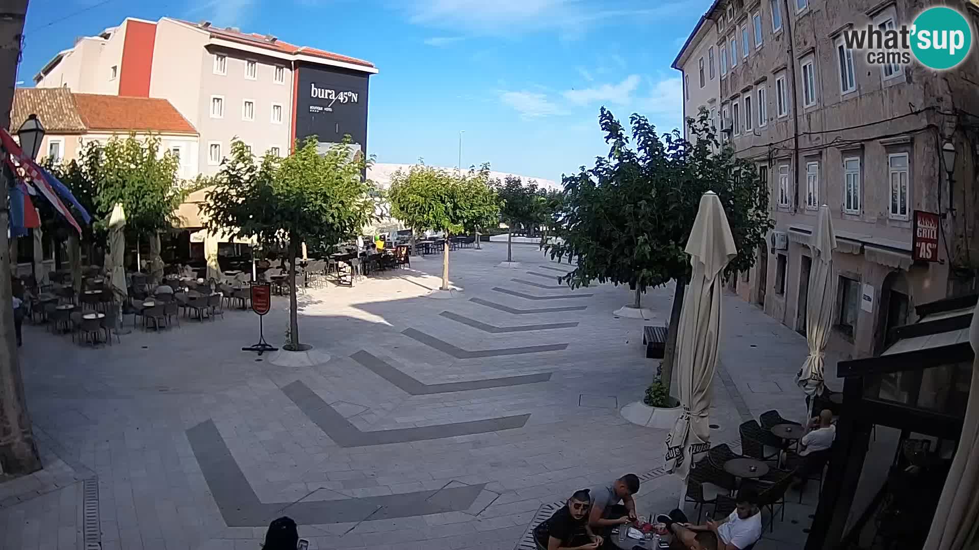Center of Senj city – Pavlin square – Live Cam Dalmatia