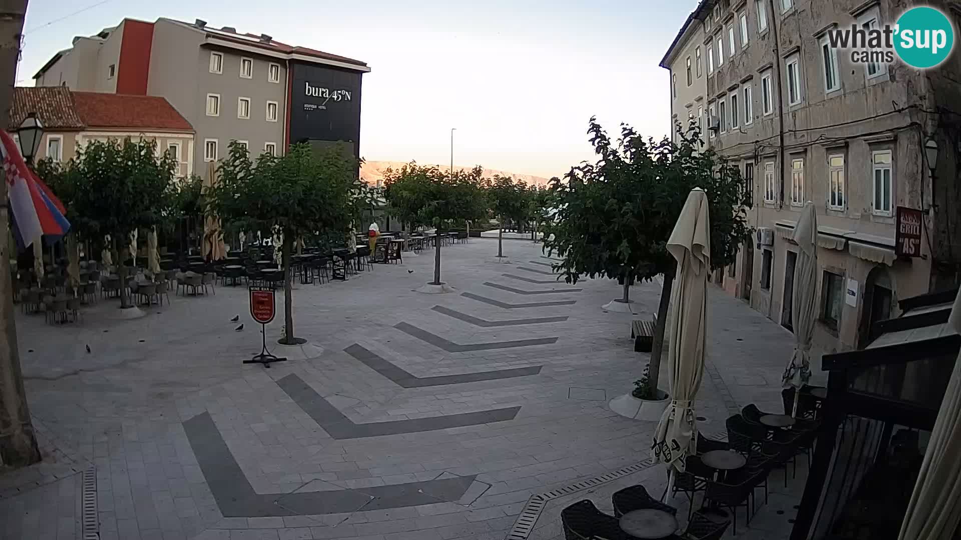 Center of Senj city – Pavlin square – Live Cam Dalmatia