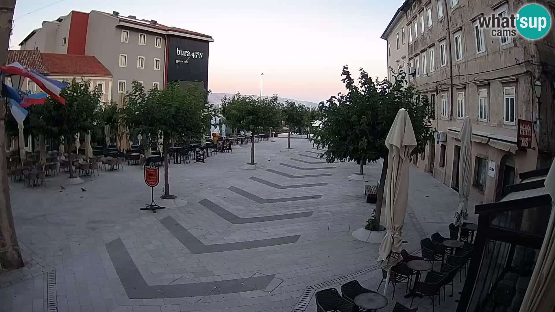 Center of Senj city – Pavlin square – Live Cam Dalmatia