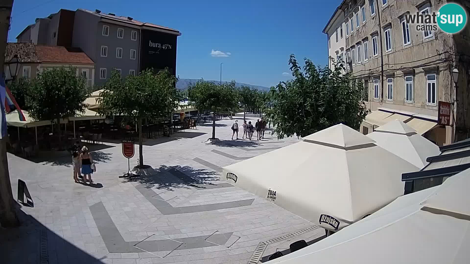 Center of Senj city – Pavlin square – Live Cam Dalmatia