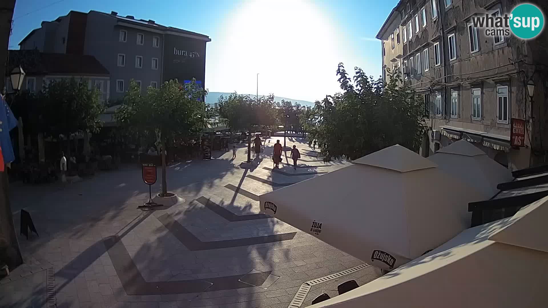 Centro de la ciudad de Senj – plaza Pavlin – Live Cam Dalmacia