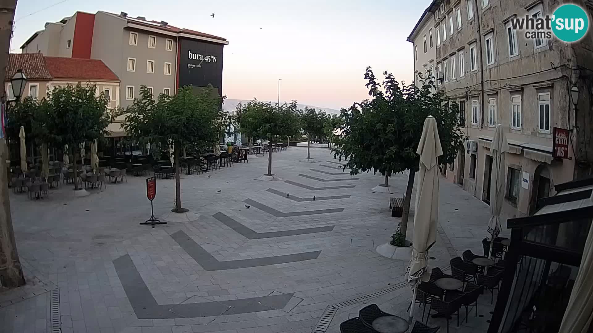 Centre de la ville de Senj – Place Pavlin – Live Cam Dalmatie