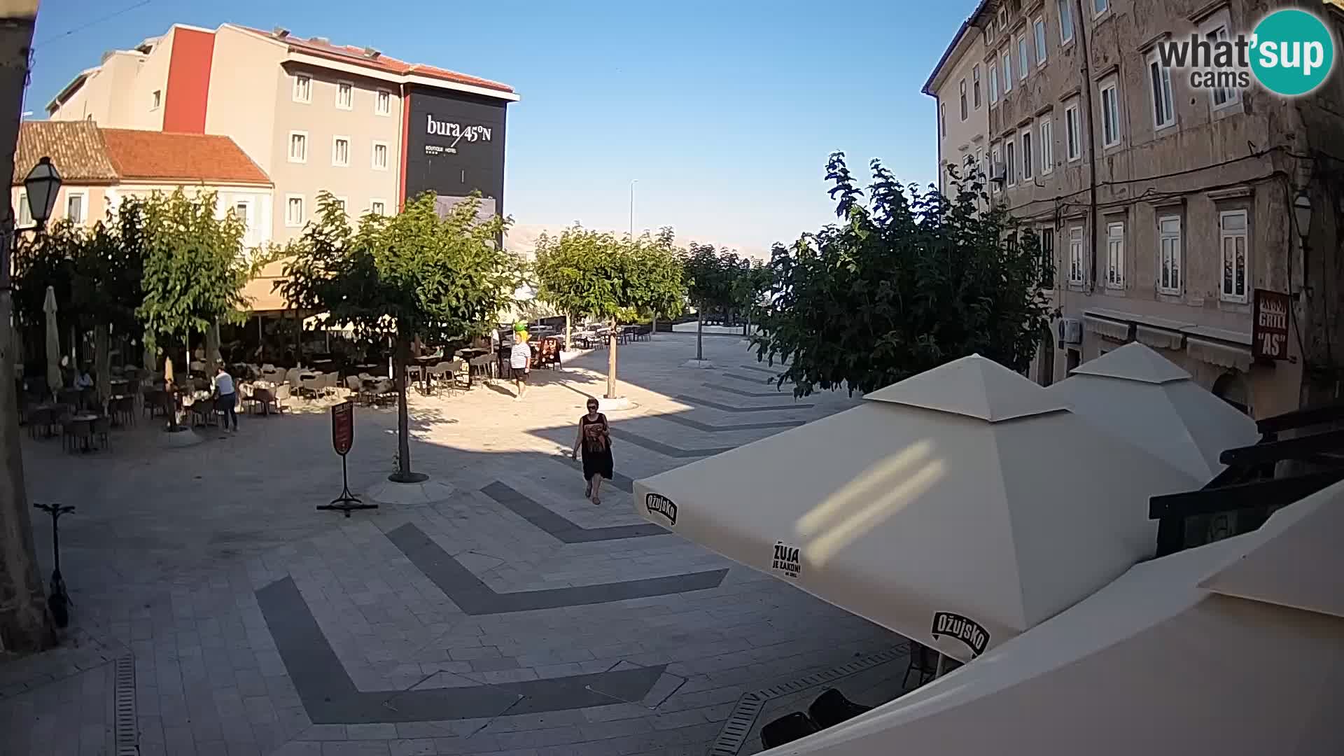 Center of Senj city – Pavlin square – Live Cam Dalmatia