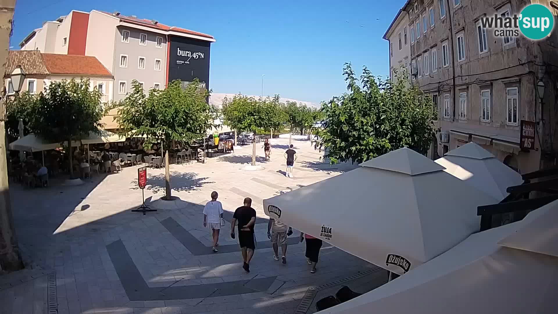 Centro della città di Senj – Piazza Pavlin – Live Cam Dalmazia