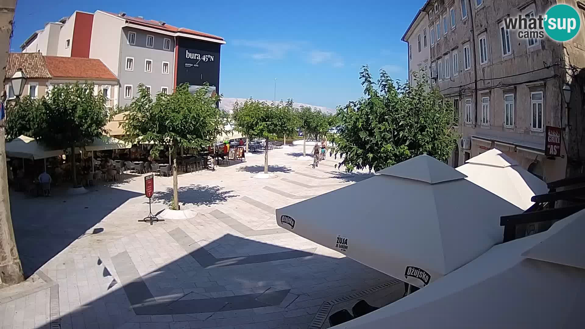 Centro della città di Senj – Piazza Pavlin – Live Cam Dalmazia