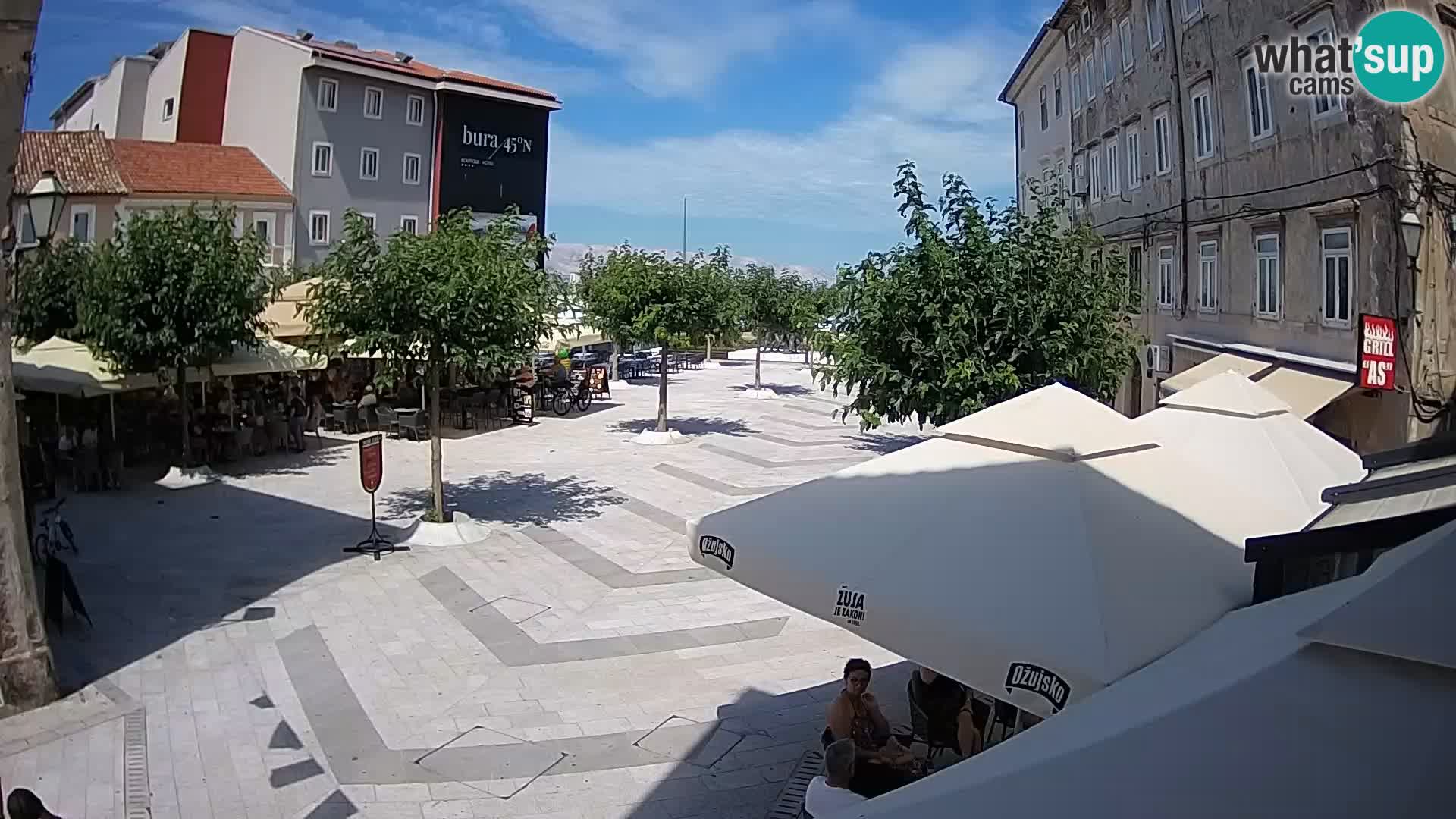 Center mesta Senj – Pavlinski trg – spletne kamere Dalmacija