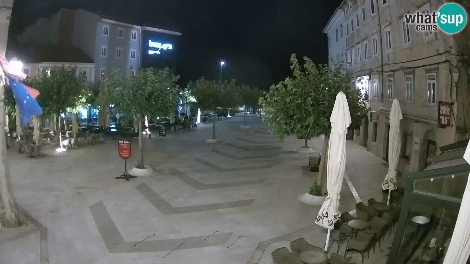 Centro de la ciudad de Senj – plaza Pavlin – Live Cam Dalmacia