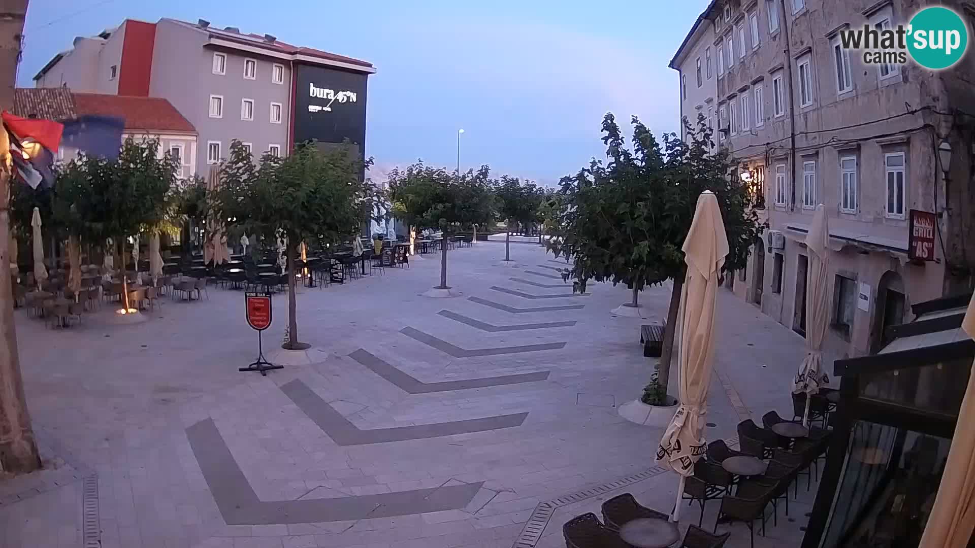 Center of Senj city – Pavlin square – Live Cam Dalmatia