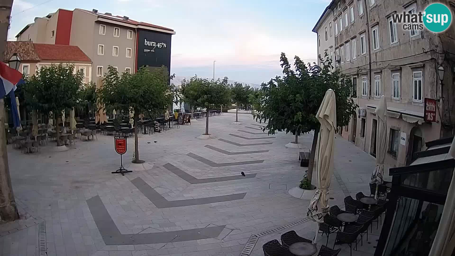Centre de la ville de Senj – Place Pavlin – Live Cam Dalmatie