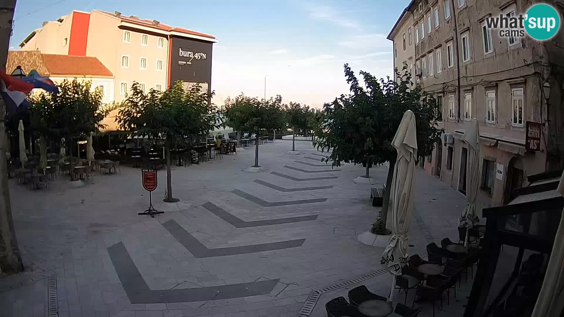 Centre de la ville de Senj – Place Pavlin – Live Cam Dalmatie
