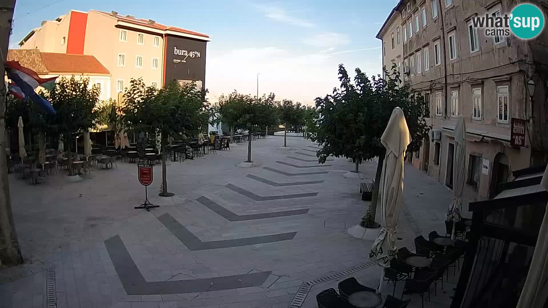 Centre de la ville de Senj – Place Pavlin – Live Cam Dalmatie