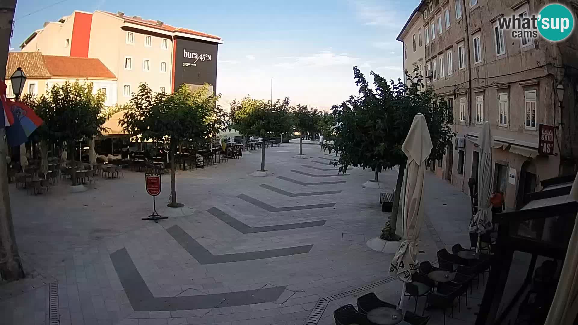 Centre de la ville de Senj – Place Pavlin – Live Cam Dalmatie