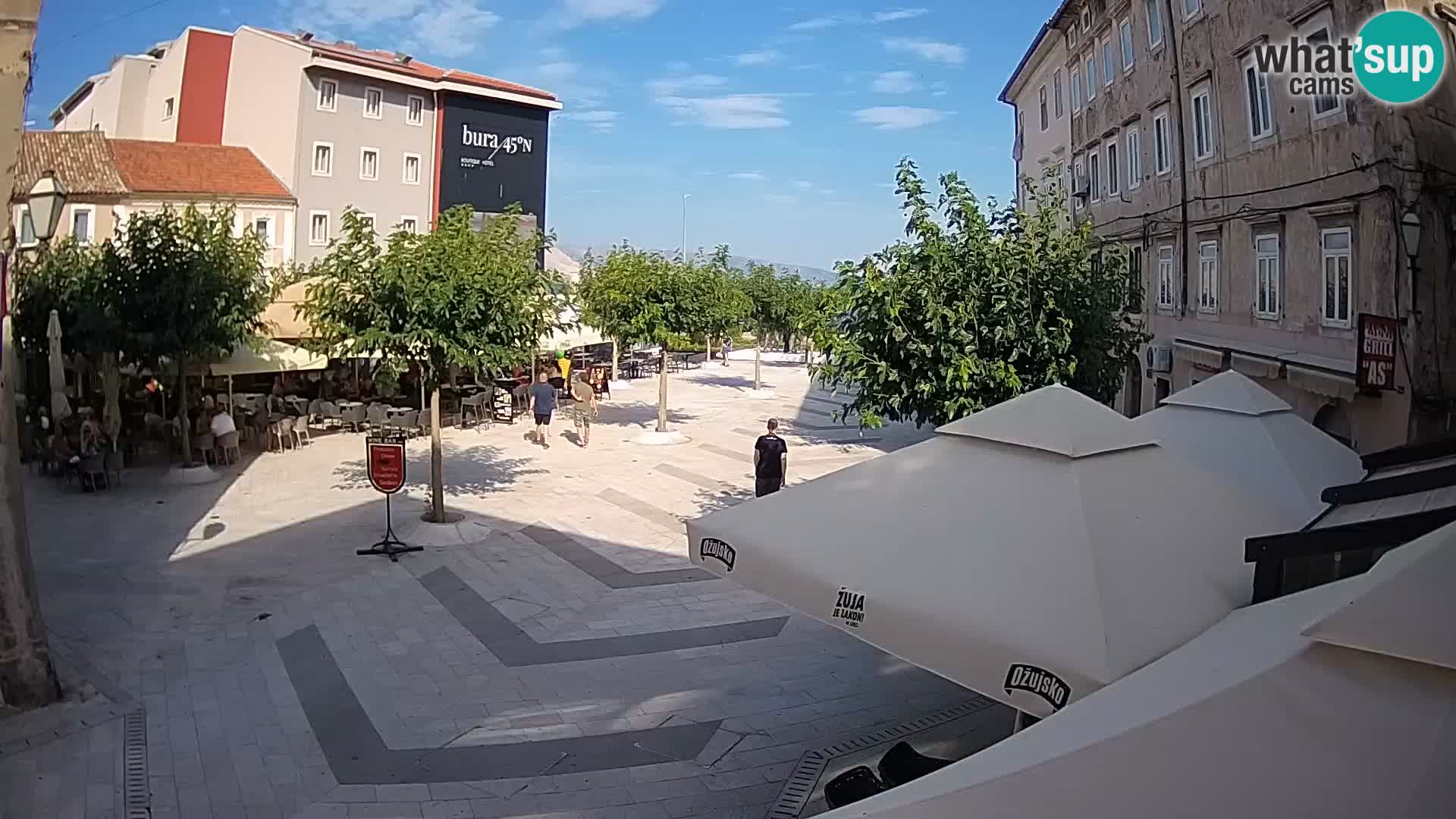 Center of Senj city – Pavlin square – Live Cam Dalmatia