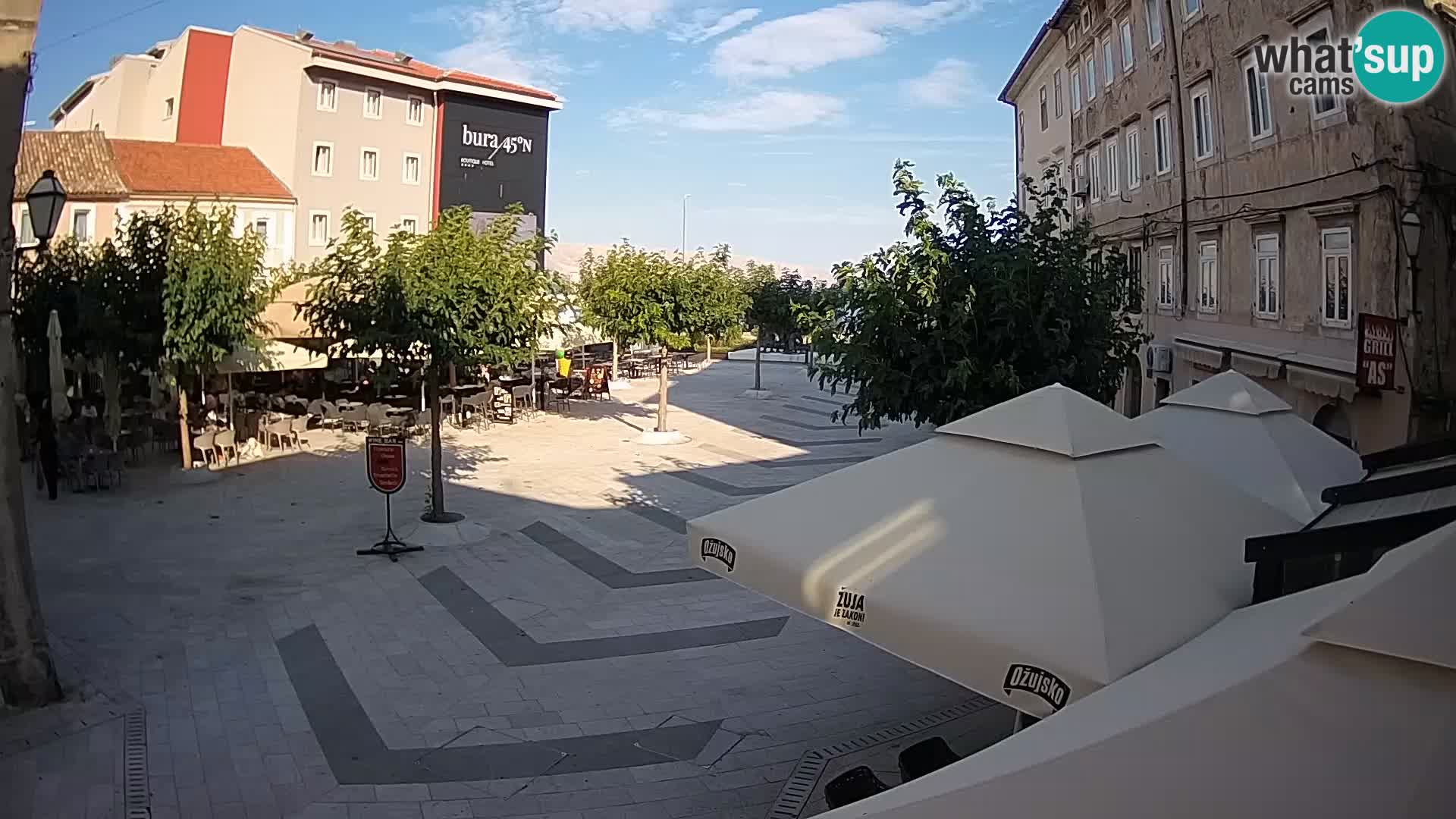 Centre de la ville de Senj – Place Pavlin – Live Cam Dalmatie