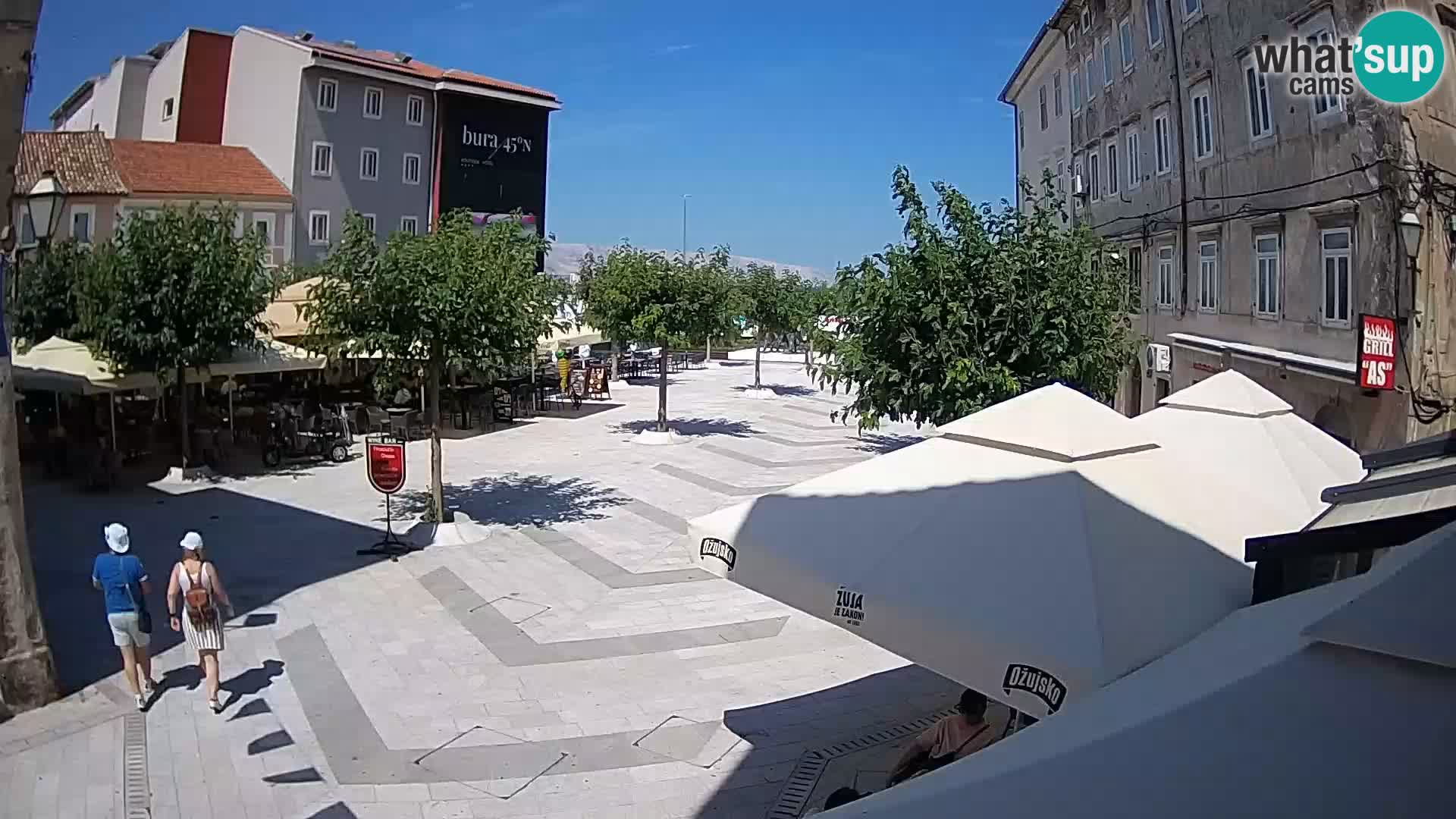 Centre de la ville de Senj – Place Pavlin – Live Cam Dalmatie
