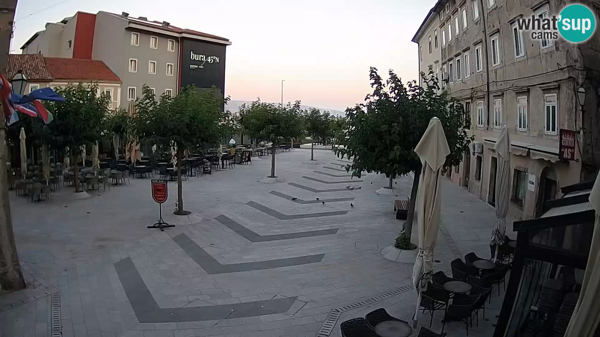 Centre de la ville de Senj – Place Pavlin – Live Cam Dalmatie