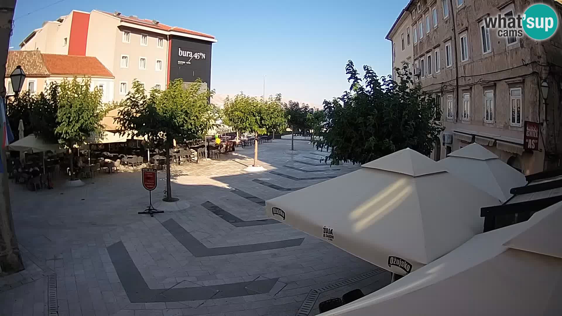 Centre de la ville de Senj – Place Pavlin – Live Cam Dalmatie