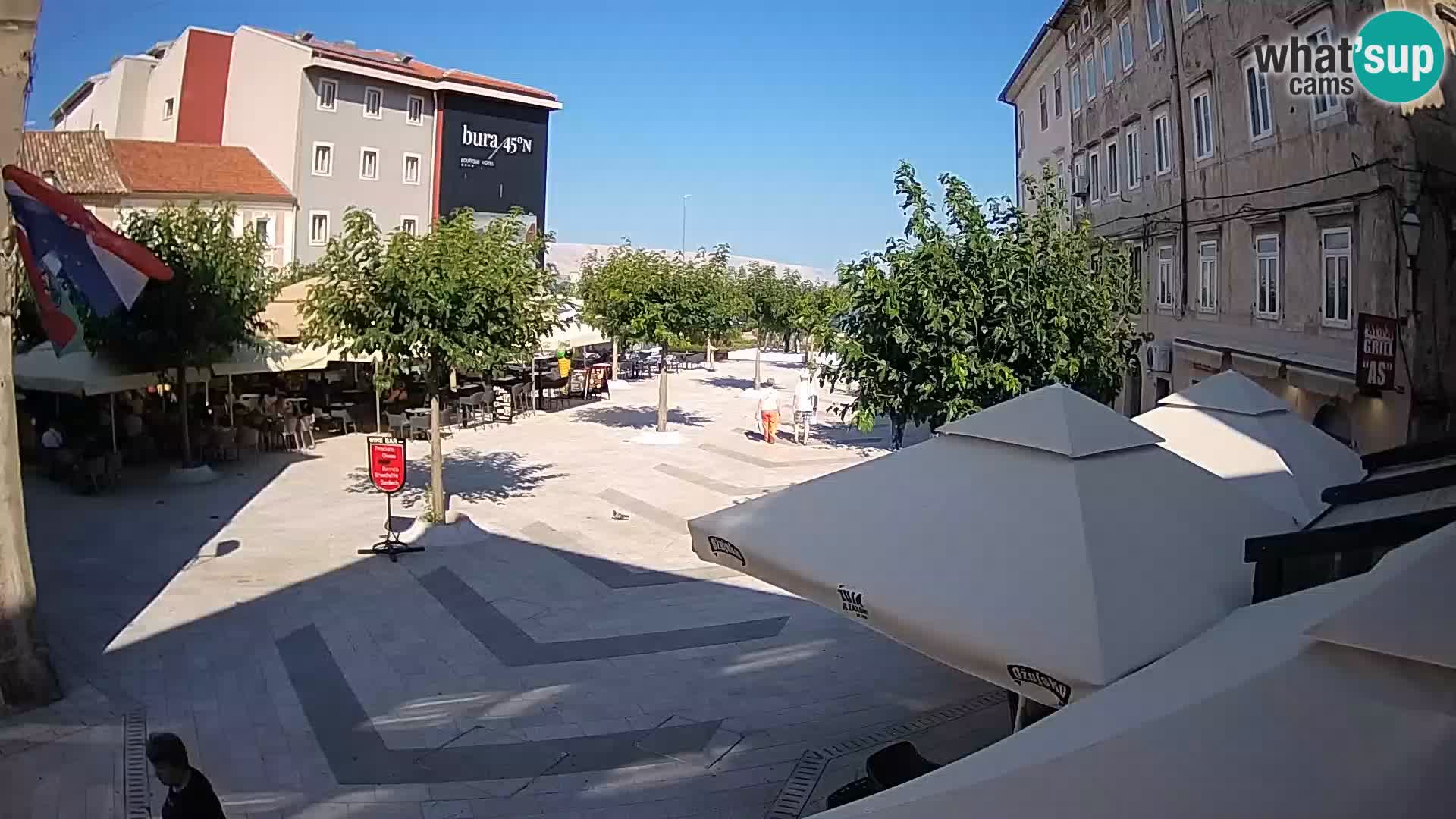 Centro della città di Senj – Piazza Pavlin – Live Cam Dalmazia