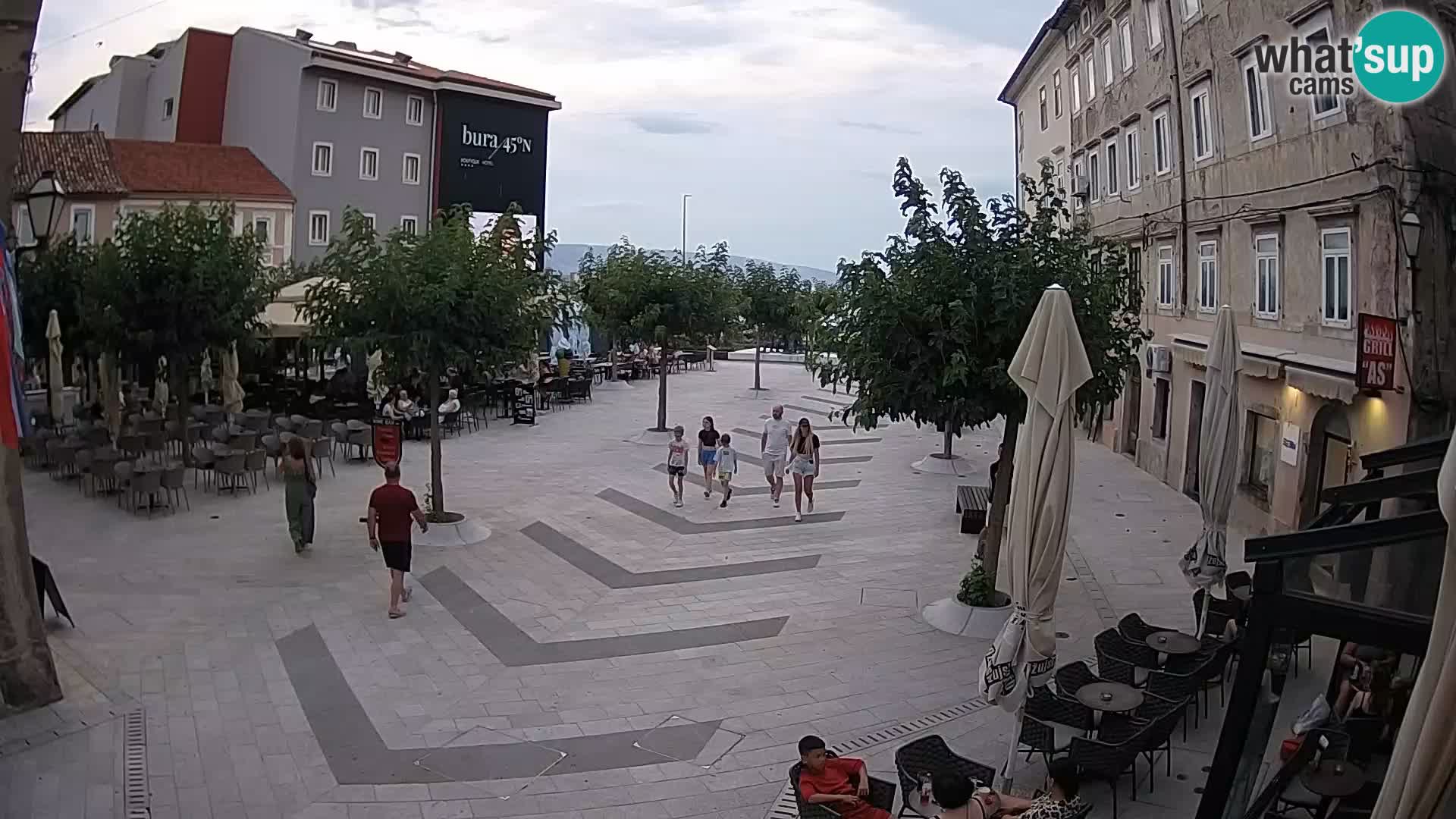 Center of Senj city – Pavlin square – Live Cam Dalmatia