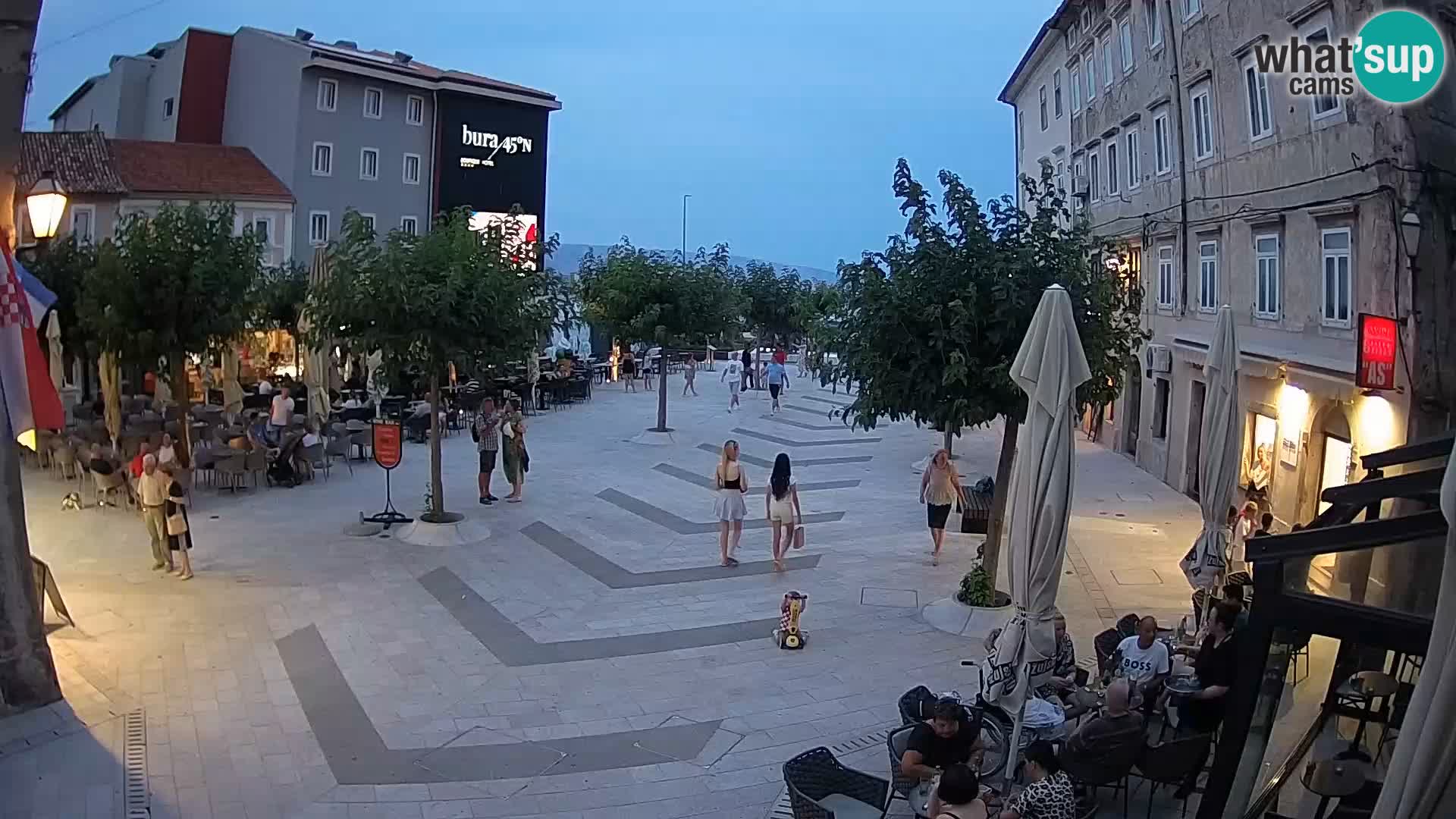 Center of Senj city – Pavlin square – Live Cam Dalmatia