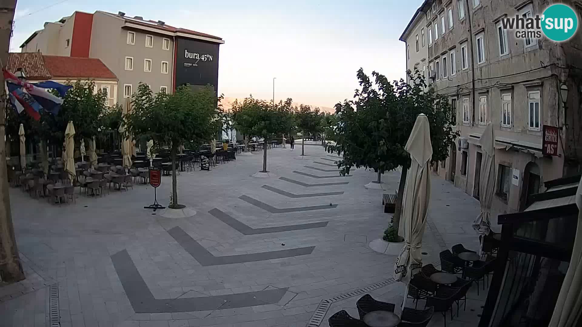 Center of Senj city – Pavlin square – Live Cam Dalmatia